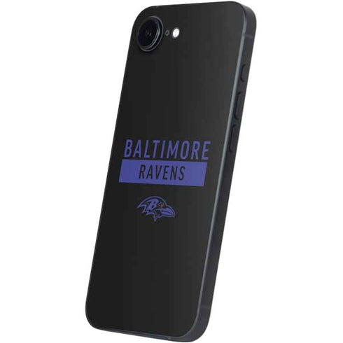 NFL Baltimore Ravens Black Performance Series iPhone 16e Skin