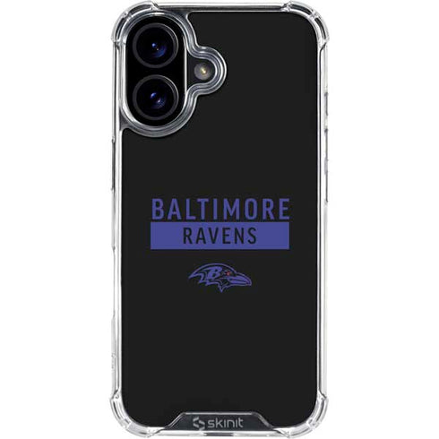 NFL Baltimore Ravens Black Performance Series iPhone 17 Clear Case