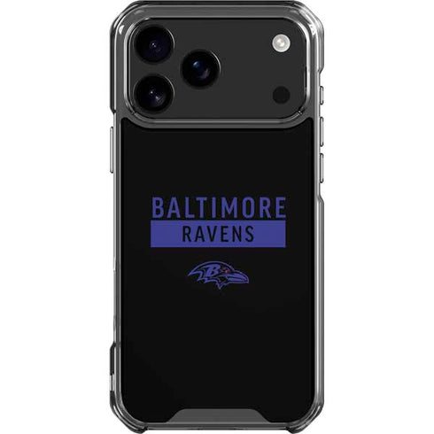 NFL Baltimore Ravens Black Performance Series iPhone 18 Pro Max Clear Case