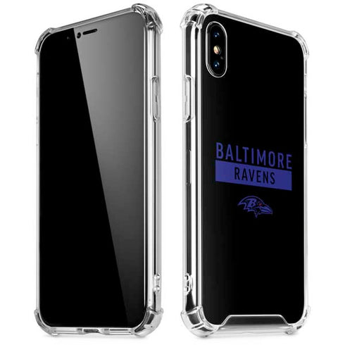 NFL Baltimore Ravens Black Performance Series iPhone X/XS Clear Case