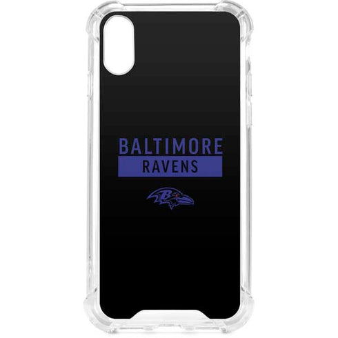 NFL Baltimore Ravens Black Performance Series iPhone XS Clear Case