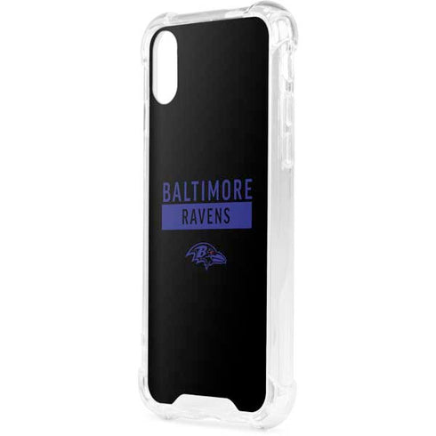 NFL Baltimore Ravens Black Performance Series iPhone XS Clear Case