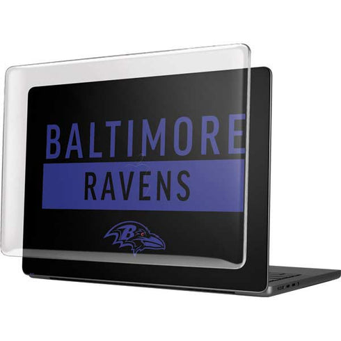 NFL Baltimore Ravens Black Performance Series MacBook Pro 14in (2021-24) Case plus Skin