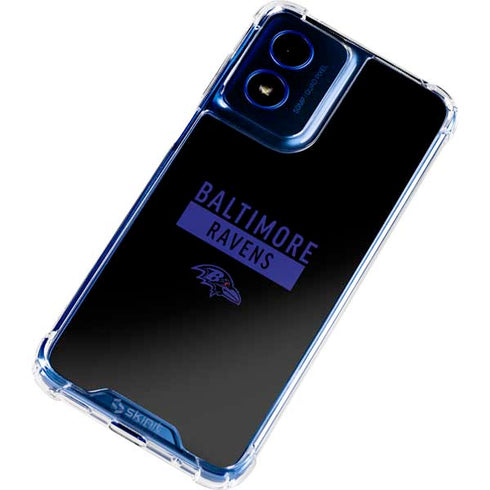 NFL Baltimore Ravens Black Performance Series Moto G 5G (2024) Clear Case
