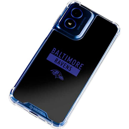 NFL Baltimore Ravens Black Performance Series Moto G Play 4G (2024) Clear Case