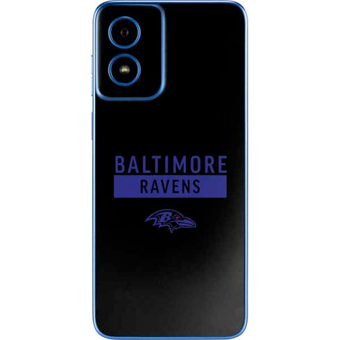NFL Baltimore Ravens Black Performance Series Moto G Play 4G (2024) Skin