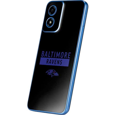 NFL Baltimore Ravens Black Performance Series Moto G Play 4G (2024) Skin
