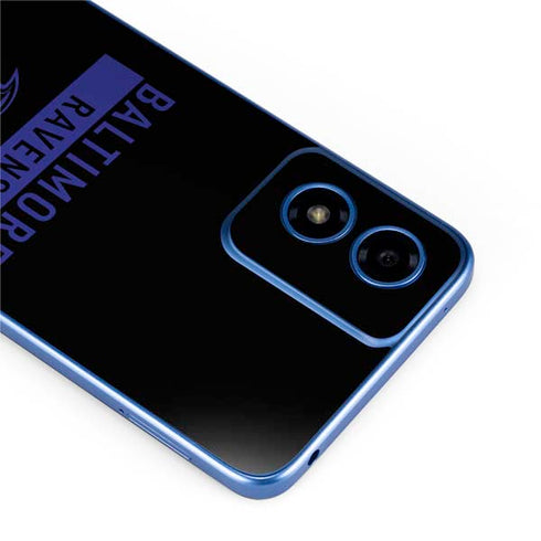 NFL Baltimore Ravens Black Performance Series Moto G Play 4G (2024) Skin