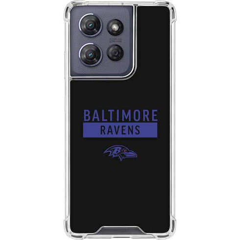 NFL Baltimore Ravens Black Performance Series Moto G Play 5G (2025) Clear Case