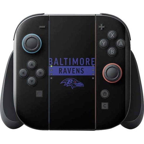 NFL Baltimore Ravens Black Performance Series Nintendo Switch 2 (2025) with Joy-Con Skin
