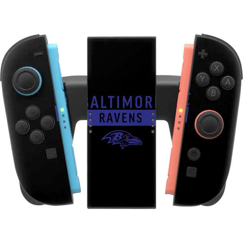 NFL Baltimore Ravens Black Performance Series Nintendo Switch 2 (2025) Joy-Con Controller Skin