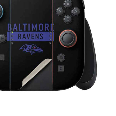 NFL Baltimore Ravens Black Performance Series Nintendo Switch 2 (2025) Joy-Con Controller Skin