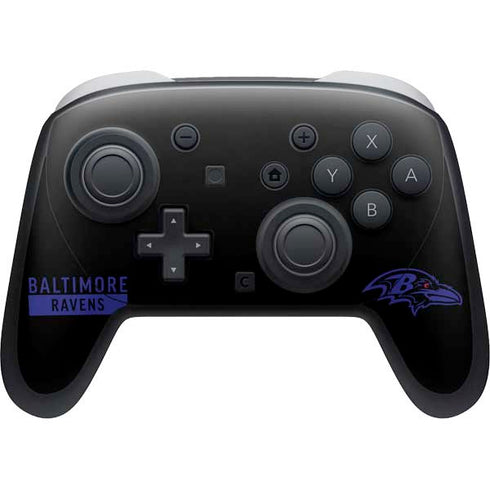 NFL Baltimore Ravens Black Performance Series Nintendo Switch 2 (2025) Pro Controller Skin