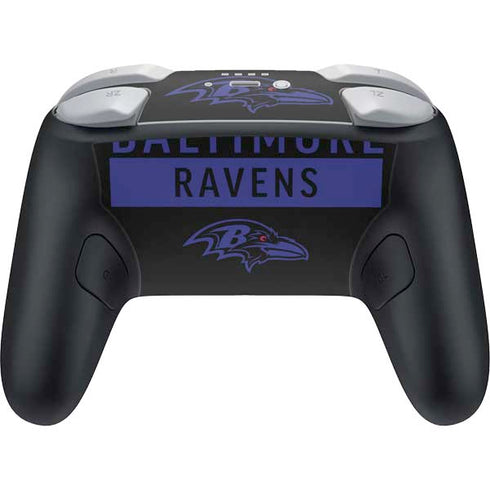 NFL Baltimore Ravens Black Performance Series Nintendo Switch 2 (2025) Pro Controller Skin