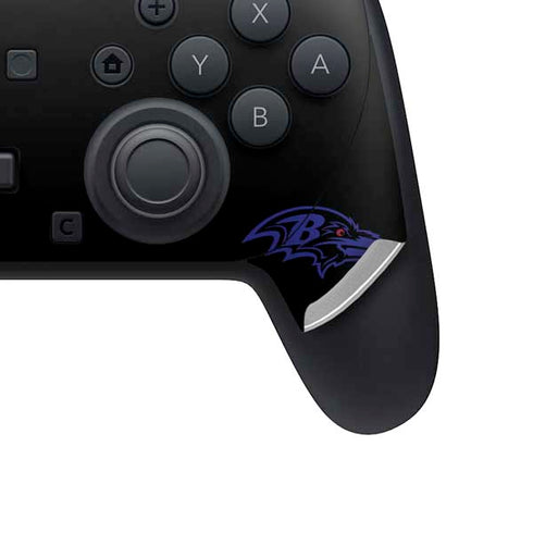 NFL Baltimore Ravens Black Performance Series Nintendo Switch 2 (2025) Pro Controller Skin
