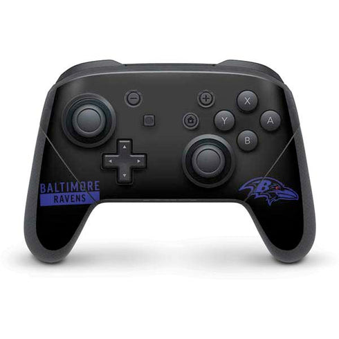 NFL Baltimore Ravens Black Performance Series Nintendo Skins