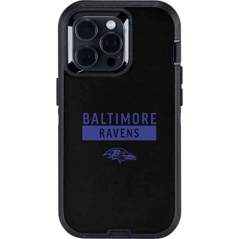 NFL Baltimore Ravens Black Performance Series Otterbox Defender iPhone Skin