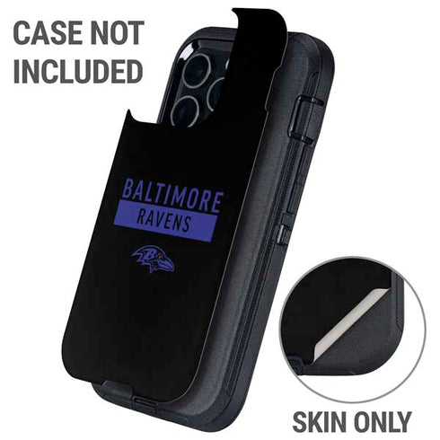 NFL Baltimore Ravens Black Performance Series Otterbox Defender iPhone Skin