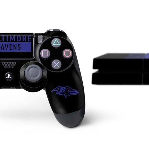 NFL Baltimore Ravens Black Performance Series PS4 Console and Controller Bundle Skin