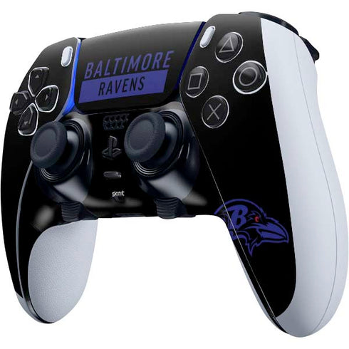 NFL Baltimore Ravens Black Performance Series PS5 DualSense Edge Pro Controller Skin