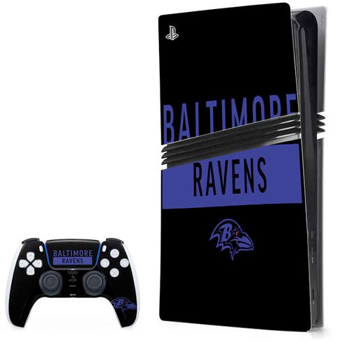 NFL Baltimore Ravens Black Performance Series PS5 Pro Bundle Skin
