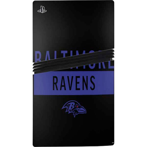 NFL Baltimore Ravens Black Performance Series PS5 Pro Bundle Skin