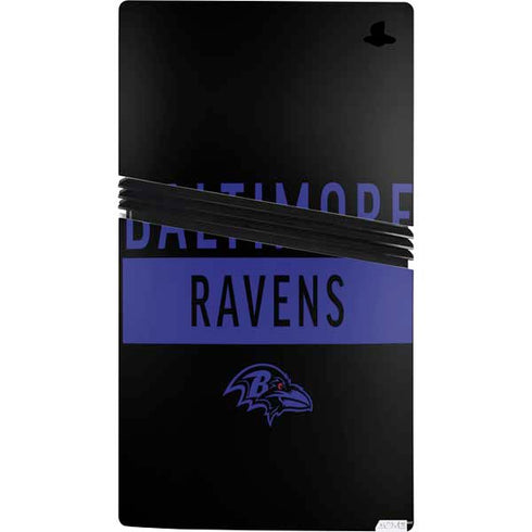 NFL Baltimore Ravens Black Performance Series PS5 Pro Bundle Skin