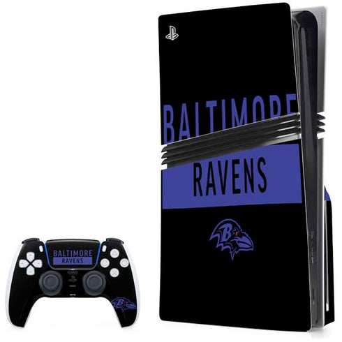 NFL Baltimore Ravens Black Performance Series PlayStation PS5 Skins