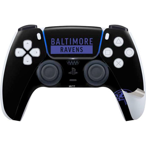 NFL Baltimore Ravens Black Performance Series PS5 Pro Disk Bundle Skin