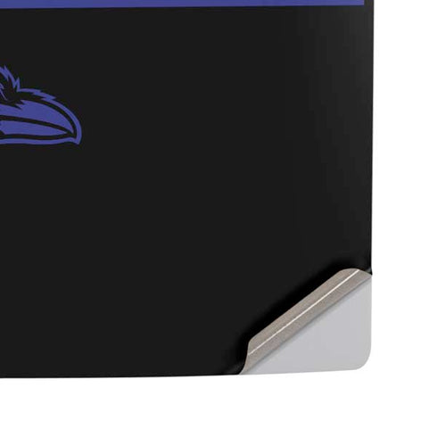 NFL Baltimore Ravens Black Performance Series PS5 Pro Disk Console Skin