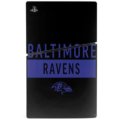 NFL Baltimore Ravens Black Performance Series PS5 Slim Digital Edition Console Skin