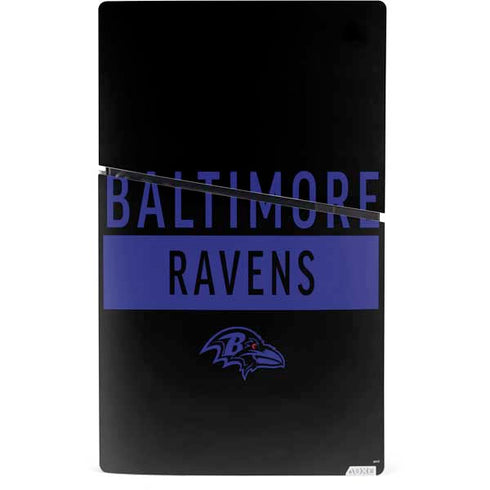 NFL Baltimore Ravens Black Performance Series PS5 Slim Digital Edition Console Skin