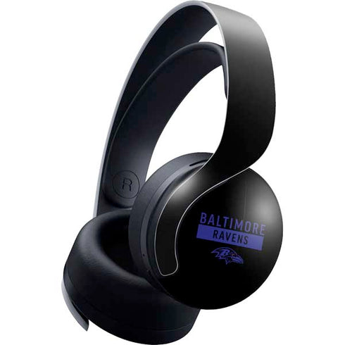NFL Baltimore Ravens Black Performance Series PULSE 3D Wireless Headset for PS5 Skin