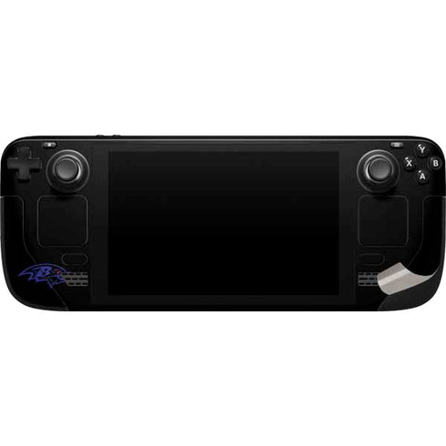 NFL Baltimore Ravens Black Performance Series Steam Deck Handheld Gaming Computer Skin