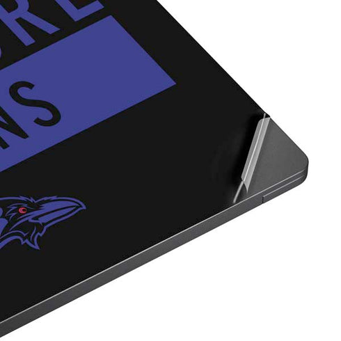 NFL Baltimore Ravens Black Performance Series Surface Laptop 7 15in Skin