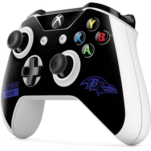 NFL Baltimore Ravens Black Performance Series Xbox One S All-Digital Edition Bundle Skin