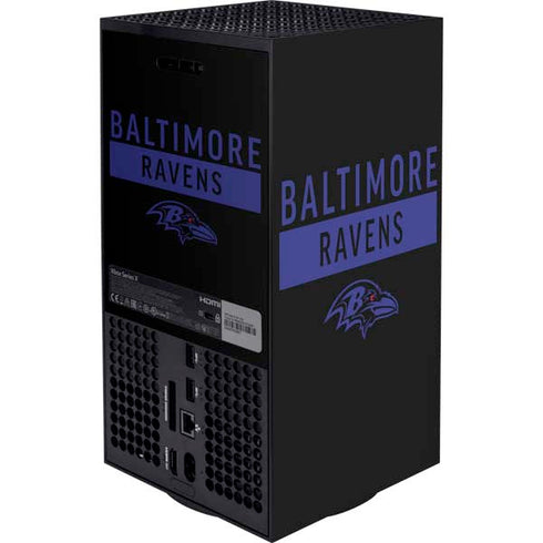 NFL Baltimore Ravens Black Performance Series XBox Series X Digital Edition Bundle Skin