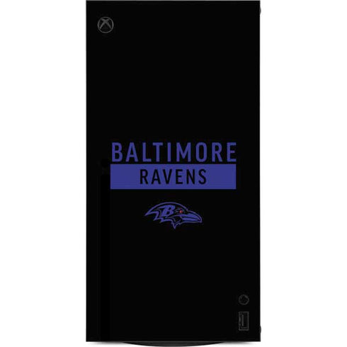 NFL Baltimore Ravens Black Performance Series XBox Series X Digital Edition Console Skin