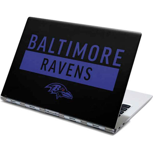 NFL Baltimore Ravens Black Performance Series Yoga 910 2-in-1 14in Touch-Screen Skin