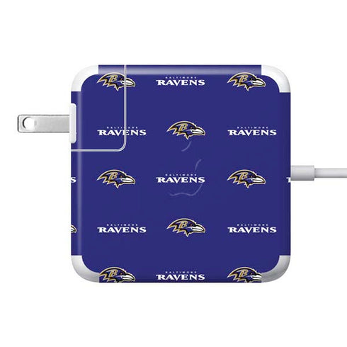 NFL Baltimore Ravens Blitz Series 85W Power Adapter (15 and 17 inch MacBook Pro Charger) Skin