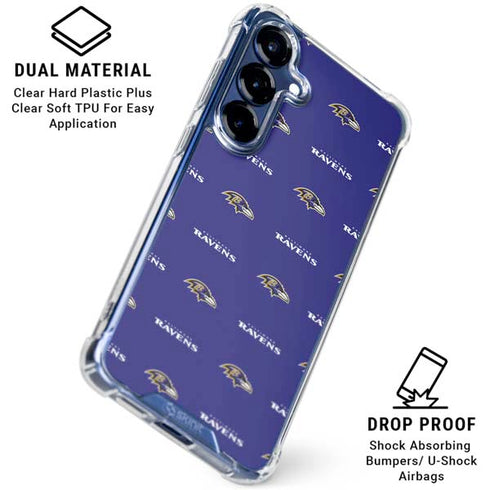 NFL Baltimore Ravens Blitz Series Galaxy S25 Clear Case