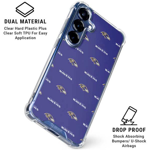 NFL Baltimore Ravens Blitz Series Galaxy S25 Plus Clear Case