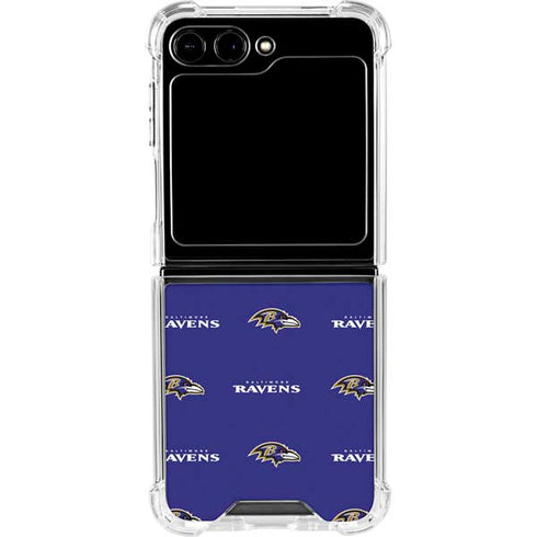 NFL Baltimore Ravens Blitz Series Galaxy Z Flip6 Clear Case