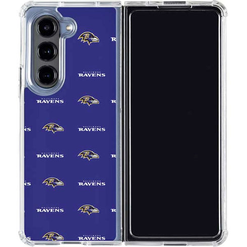 NFL Baltimore Ravens Blitz Series Galaxy Z Fold5 5G Clear Case