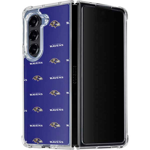 NFL Baltimore Ravens Blitz Series Galaxy Z Fold5 5G Clear Case