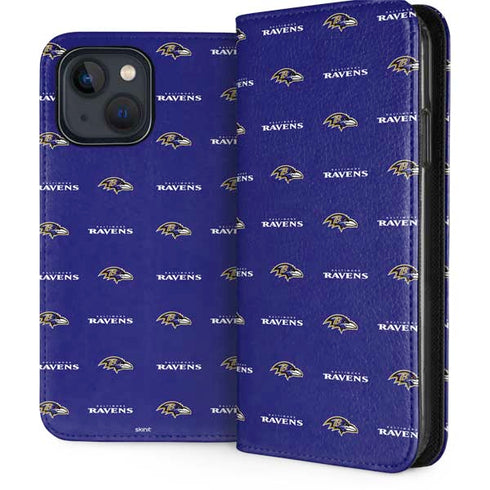 NFL Baltimore Ravens Blitz Series iPhone 15 Plus Folio Case