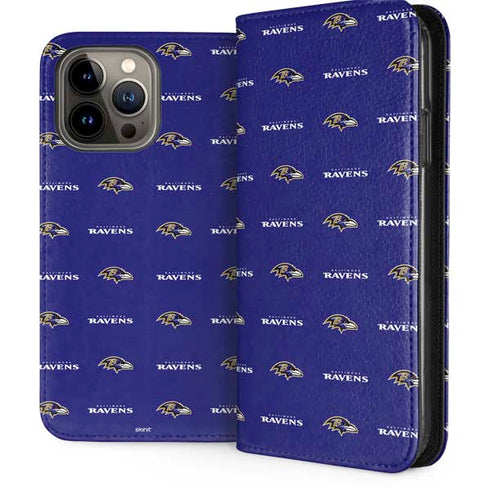 NFL Baltimore Ravens Blitz Series iPhone 15 Pro Max Folio Case
