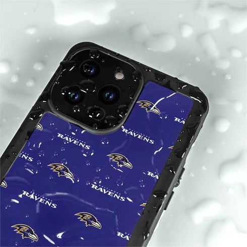 NFL Baltimore Ravens Blitz Series iPhone 15 Pro Waterproof Case