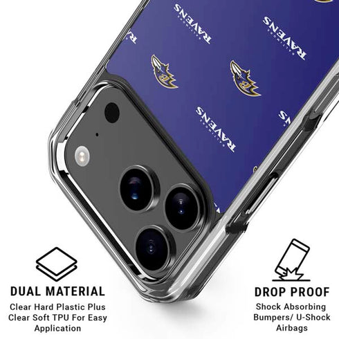 NFL Baltimore Ravens Blitz Series iPhone 18 Pro Clear Case