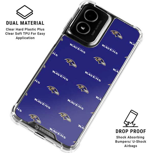 NFL Baltimore Ravens Blitz Series Moto G Power 5G (2024) Clear Case